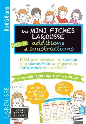 Couverture ebook de Mini Fiches spécial Additions et soustractions Additions, de Collectif