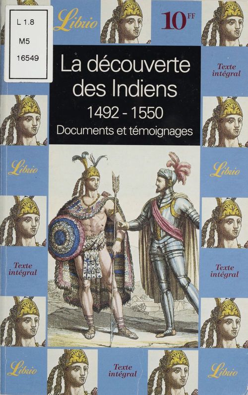 Couverture ebook de La Découverte des Indiens (1492-1550), de Luis Mizón