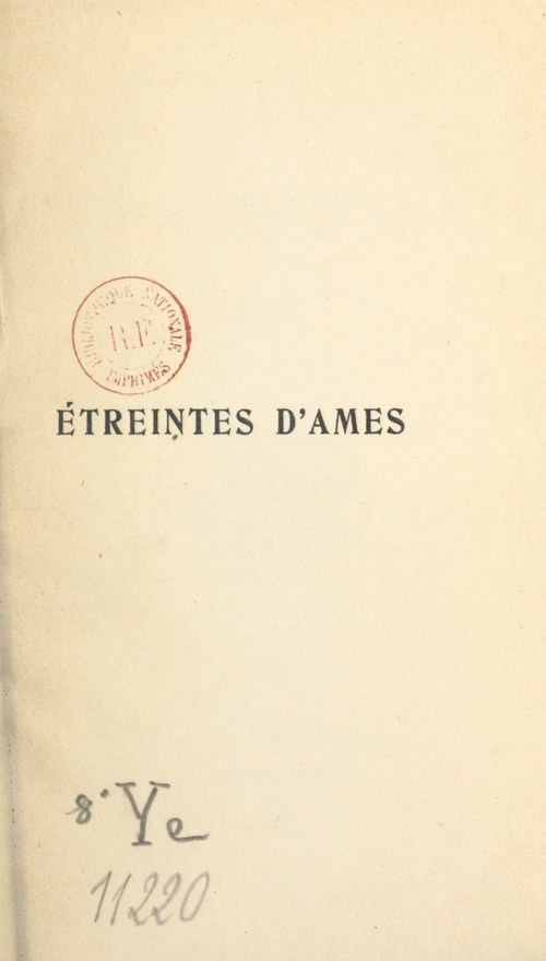 ebook cover of Étreintes d'âmes, by Marcel Chabot
