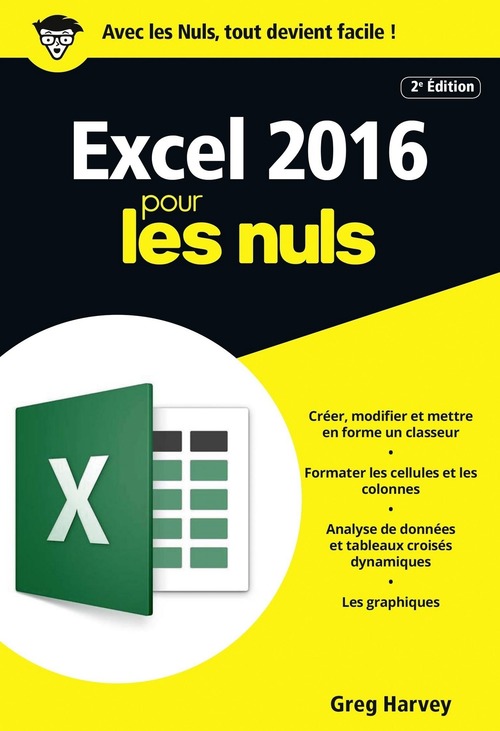 ebook cover of Excel 2016 2e édition Poche Pour les Nuls, by Greg Harvey