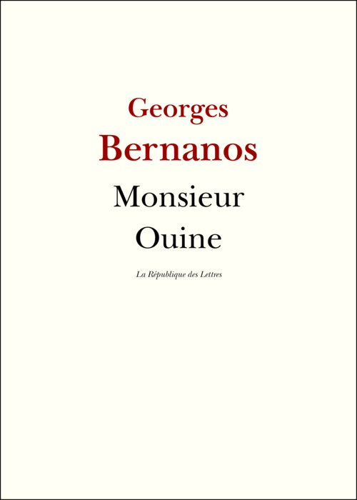 ebook cover of Monsieur Ouine, by Georges Bernanos