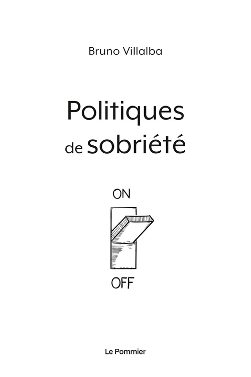 ebook cover of Politiques de sobriété, by Bruno Villalba
