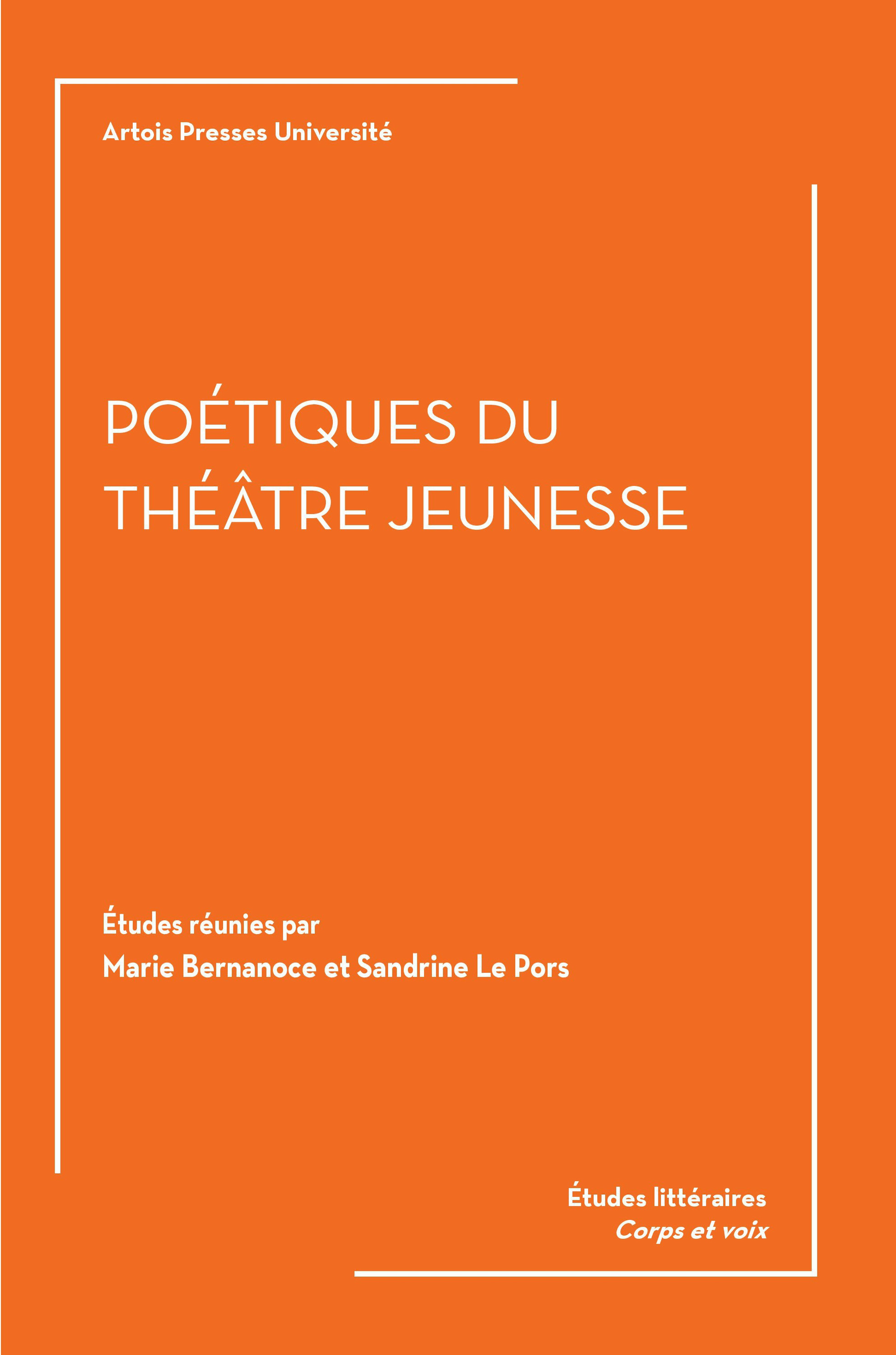 Couverture ebook de Poétiques du théâtre jeunesse, de