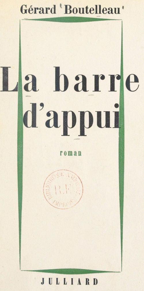 ebook cover of La barre d'appui, by Gerard Boutelleau