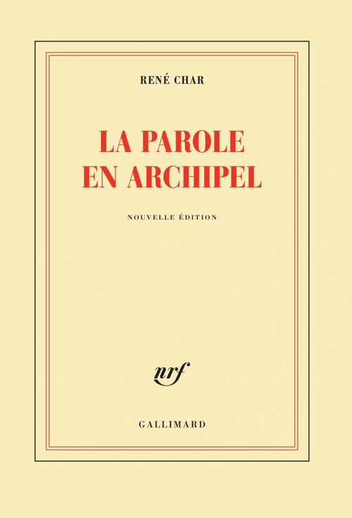 ebook cover of La Parole en archipel, by René Char