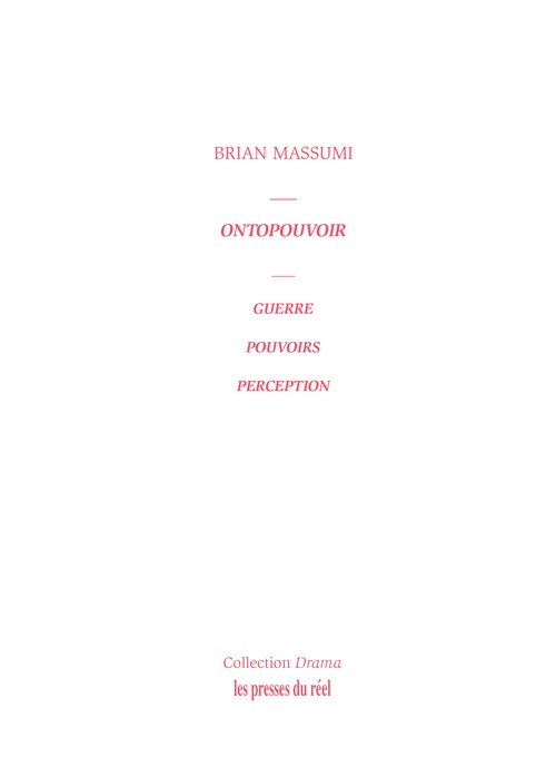 ebook cover of Ontopouvoir, by Brian Massumi