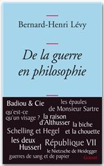 Couverture ebook de De la guerre en philosophie, de Bernard-Henri Lévy