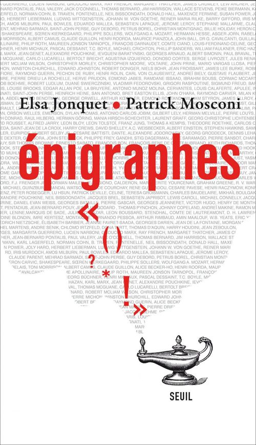 Couverture ebook de Epigraphes, de Elsa Jonquet, Patrick Mosconi