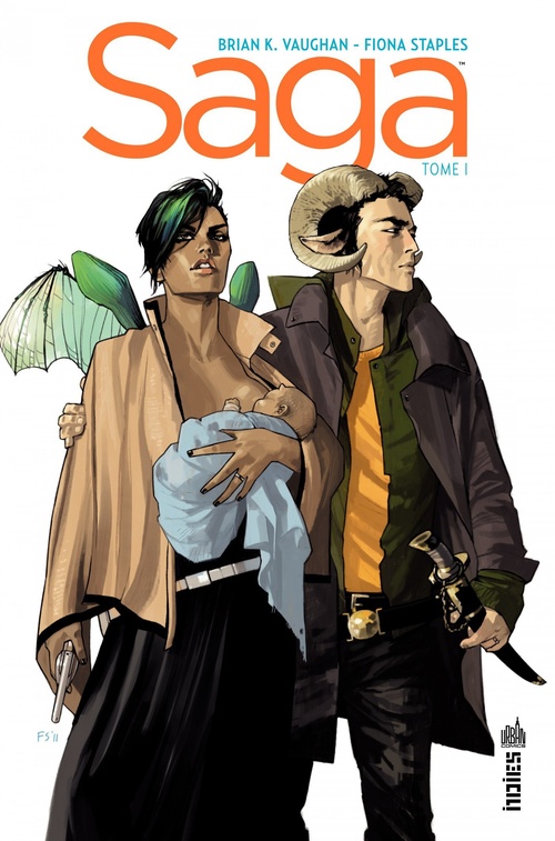 ebook cover of Saga - Tome 1, by Brian k. Vaughan, Fiona Staples