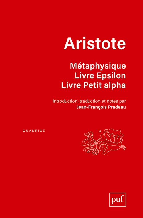 Couverture ebook de Métaphysique. Livre Epsilon. Livre Petit alpha, de Aristote