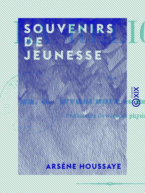 ebook cover of Souvenirs de jeunesse, by Arsene Houssaye