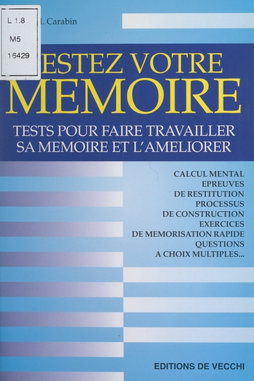 ebook cover of Testez votre mémoire, by Thierry M. Carabin