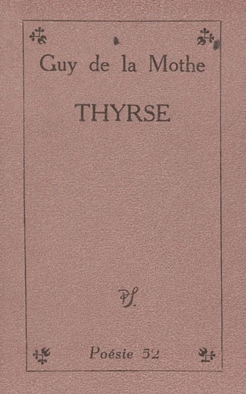 Couverture ebook de Thyrse, de Guy De La Mothe
