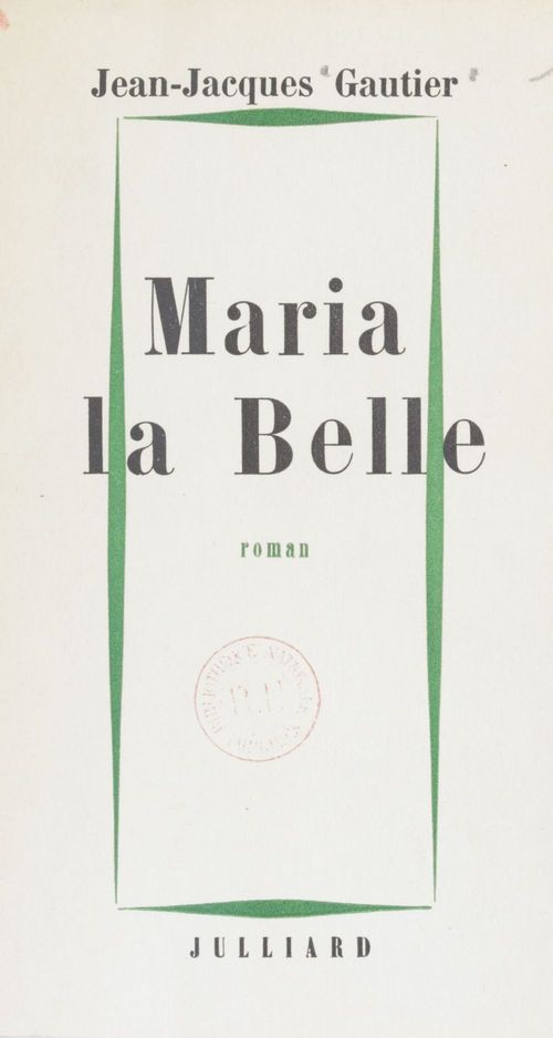 Couverture ebook de Maria la Belle, de Jean-jacques Gautier
