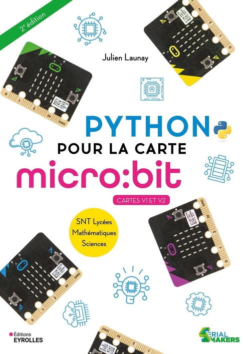 ebook cover of Python pour la carte micro:bit, by Julien Launay