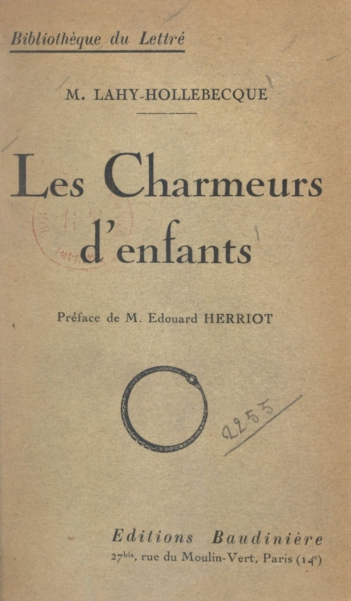 ebook cover of Les charmeurs d'enfants, by Marie Lahy-Hollebecque