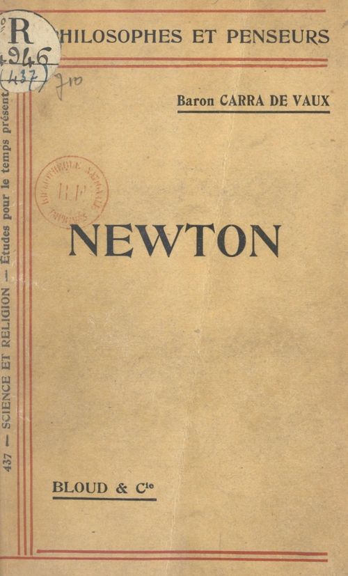 Couverture ebook de Newton, de Bernard Carra De Vaux