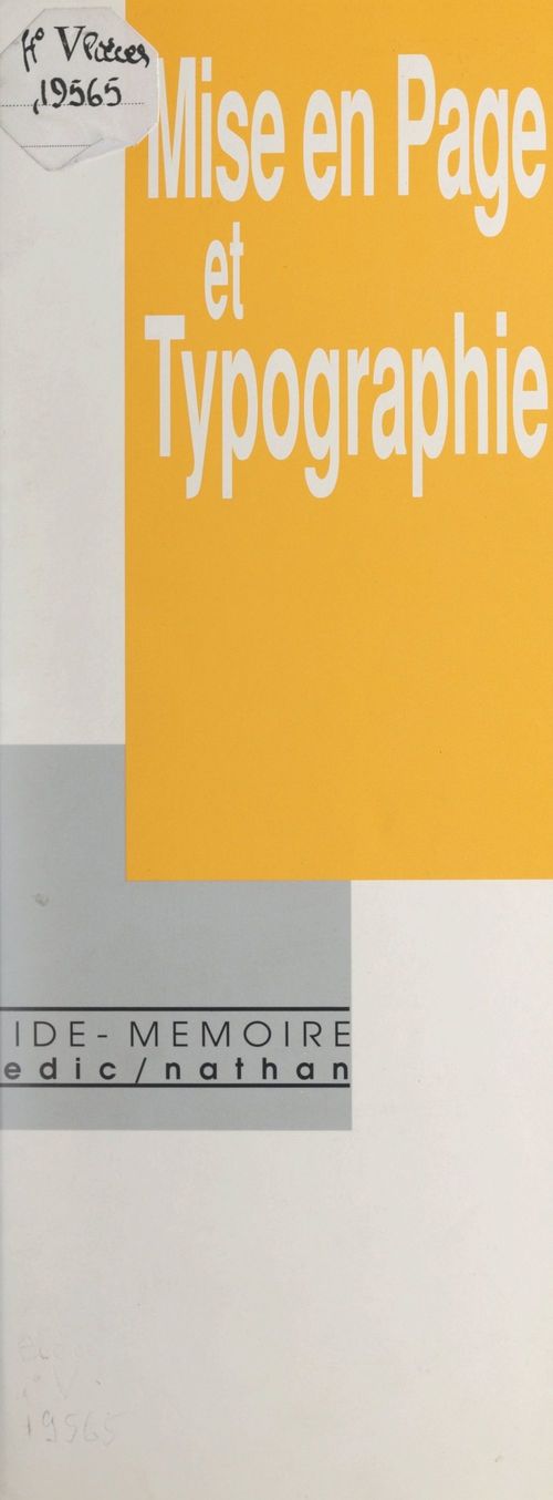 Couverture ebook de Mise en page et typographie, de Bernadette Donay