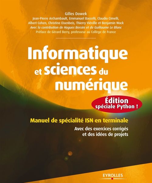 Couverture ebook de Informatique et sciences du numérique - Edition spéciale Python !, de Collectif