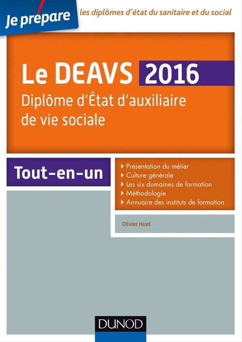 Couverture ebook de Je prépare le DEAVS 2016, de Olivier Huet