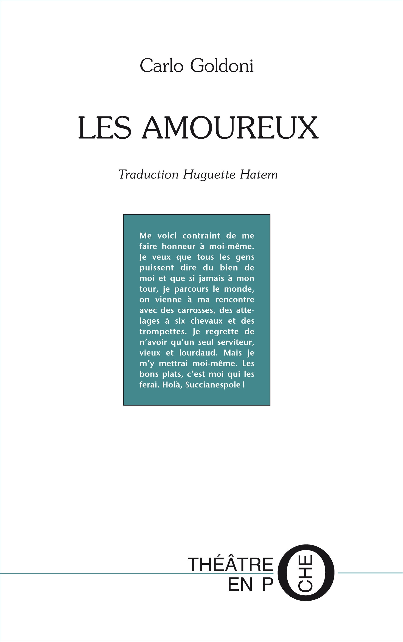 Couverture ebook de Les Amoureux, de Carlo Goldoni