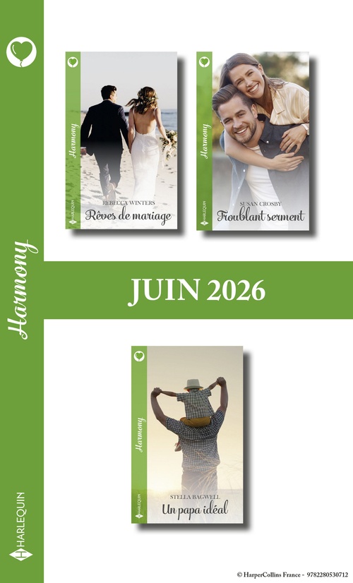ebook cover of Pack mensuel Harmony - 3 romans (Juin 2026), by Rebecca Winters, Susan Crosby, Stella Bagwell