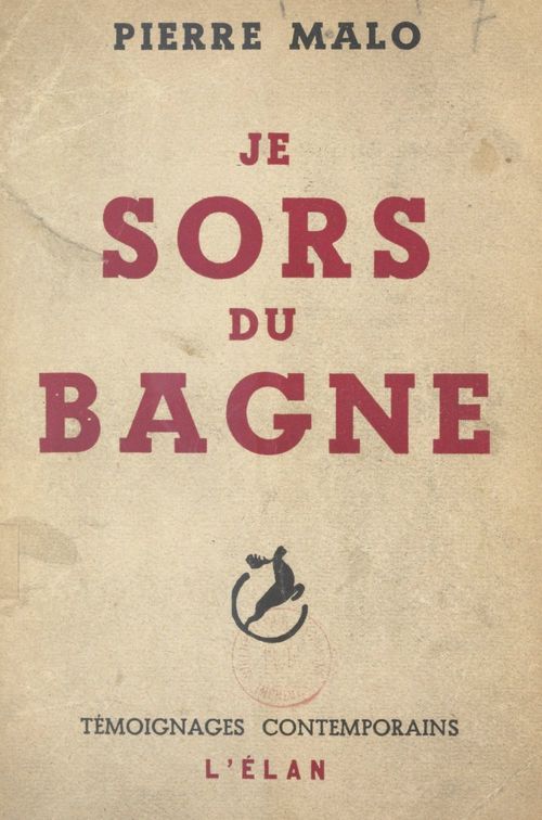 Couverture ebook de Je sors du bagne, de Pierre Malo