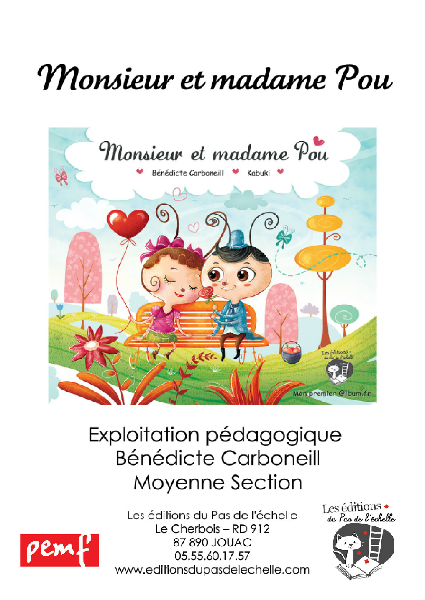 Couverture ebook de Monsieur et madame Pou - Exploitation pédagogique Moyenne Section, de Bénédicte Carboneill