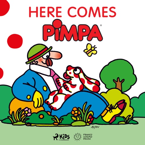 audiobook cover of Here Comes Pimpa, by Altan