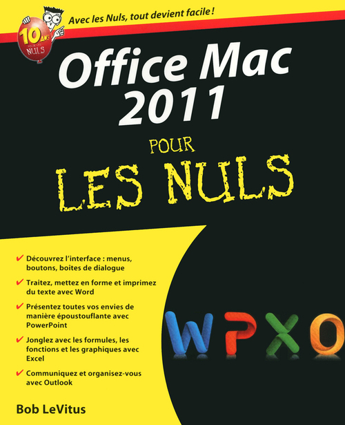 Couverture ebook de Office Mac 2011 pour les nuls, de Bob LeVitus