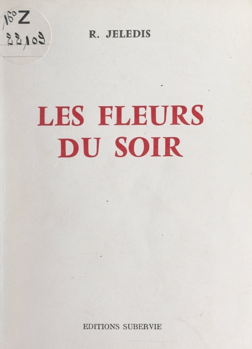 ebook cover of Les fleurs du soir, by R. Jeledis