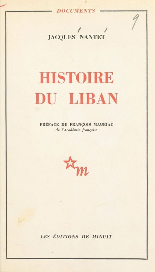 ebook cover of Histoire du Liban, by Francois Mauriac, Jacques Nantet