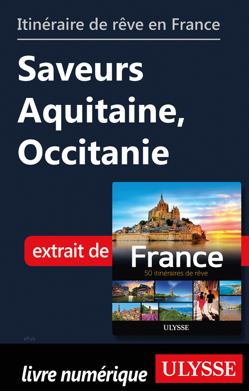 Couverture ebook de Itinéraire de rêve en France - Saveurs Aquitaine, Occitanie, de Collectif
