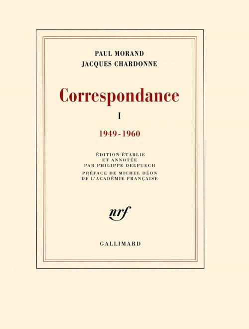 Couverture ebook de Correspondance (Tome 1) - 1949-1960, de Jacques Chardonne, Paul Morand
