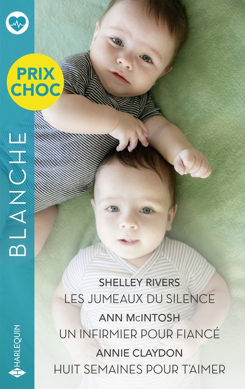 Couverture ebook de Les jumeaux du silence - Un infirmier pour fiancé - Huit semaines pour t'aimer, de Annie Claydon, Ann McIntosh, Shelley Rivers
