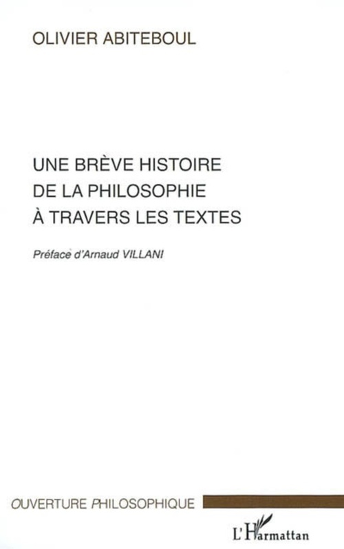 ebook cover of Une brève histoire de la philosophie à travers les textes, by Olivier Abiteboul