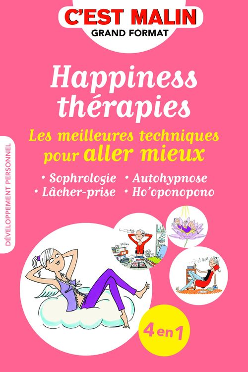 ebook cover of Happiness thérapies, c'est malin, by Carole Berger, Jean-Michel Jakobowicz, Cécile Neuville, Carole Serrat