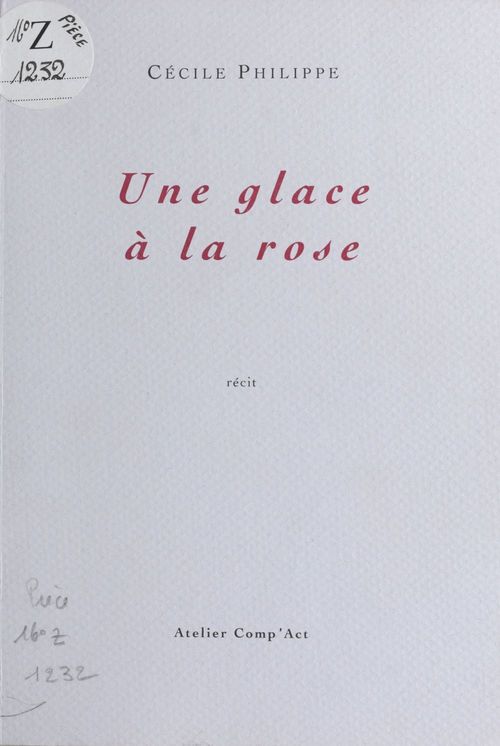 ebook cover of Une glace à la rose, by Cécile Philippe