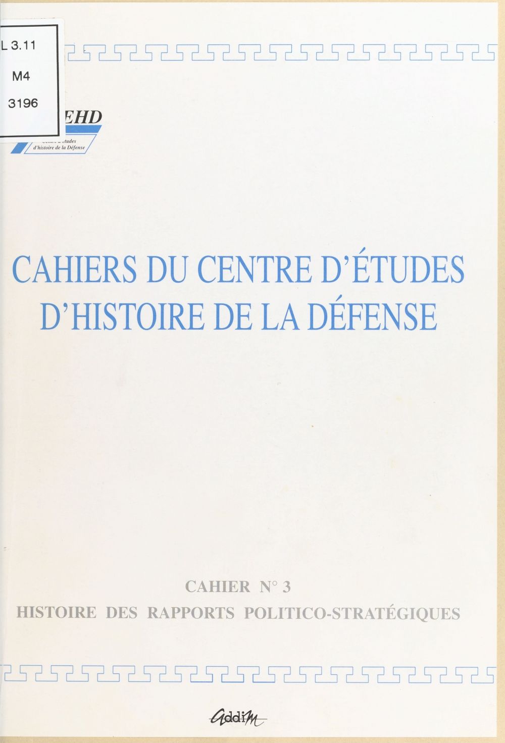 ebook cover of Histoire des rapports politico-stratégiques, by Centre D'Etudes D'Histoire De La Defense