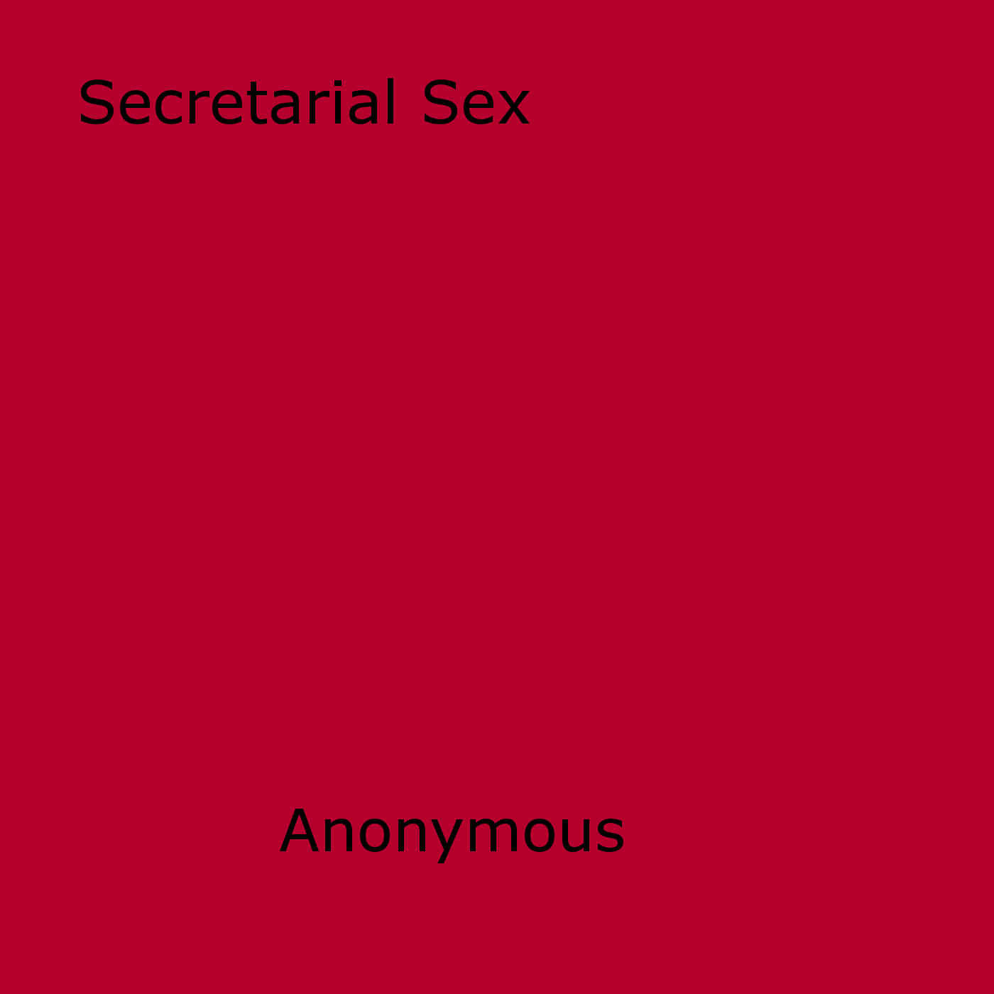 ebook cover of Secretarial Sex, by Anon Anonymous