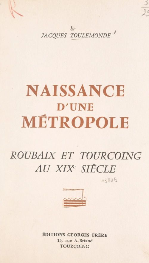 Couverture ebook de Naissance d'une métropole, de Jacques Toulemonde