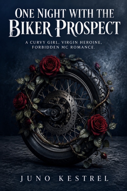 Couverture ebook de One Night with the Biker Prospect, de Juno Kestrel
