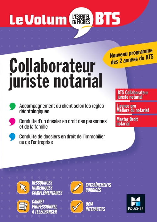 Couverture ebook de Le Volum' BTS - Collaborateur juriste notarial, de Adel Bouzouina, Marie-Pierre Méhat-Legay