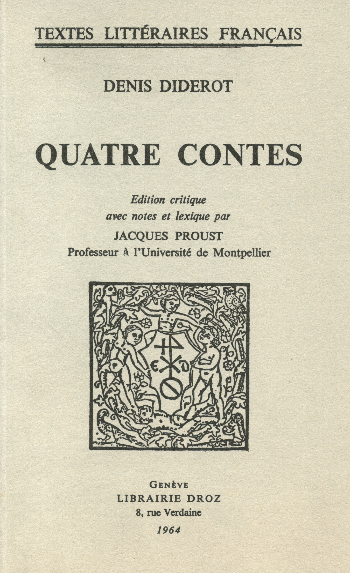 Couverture ebook de Quatre contes, de Denis Diderot