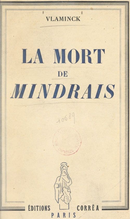 Couverture ebook de La mort de Mindrais, de Maurice De Vlaminck