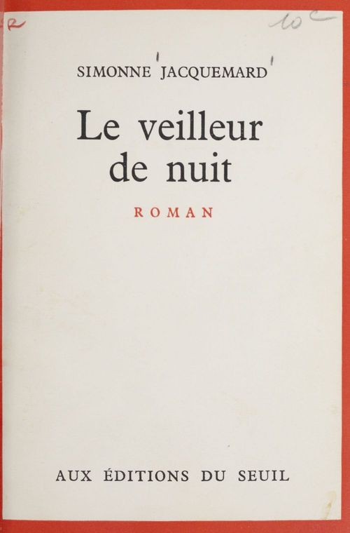 Couverture ebook de Le veilleur de nuit, de Simonne Jacquemard