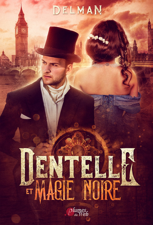 Couverture ebook de Dentelle et Magie noire, de Delman