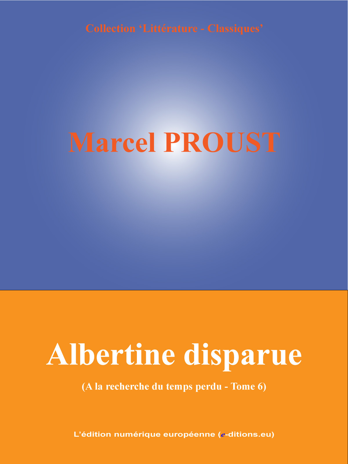 Couverture ebook de Albertine Disparue, de Marcel Proust
