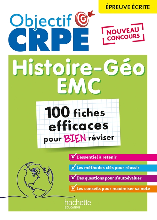 ebook cover of Objectif CRPE 2025 - Histoire-Géographie-EMC -100 fiches efficaces pour bien réviser -épreuve écrite, by Laurent Bonnet, Julien Cuminetto