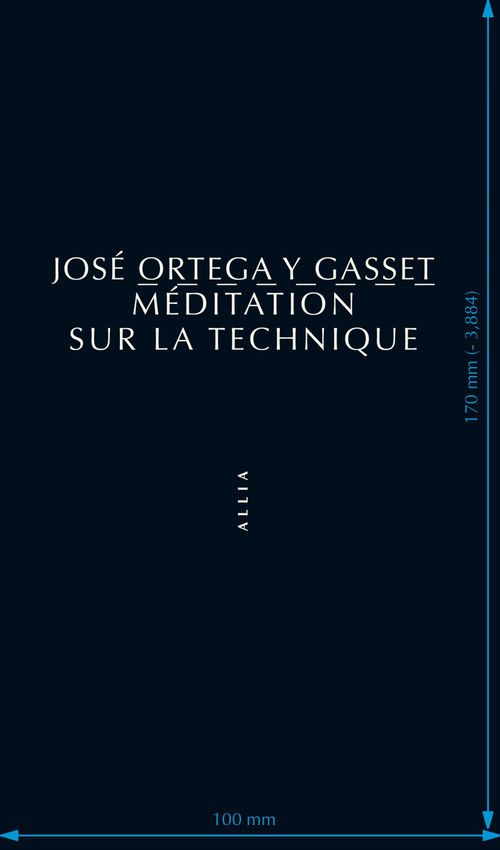 Couverture ebook de Méditation sur la technique, de José Ortega y Gasset